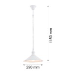 Industrial pendant lamps - Argon ERBA pendant lamp 1 pł. 1x15W (max) white mat 630 - product 2