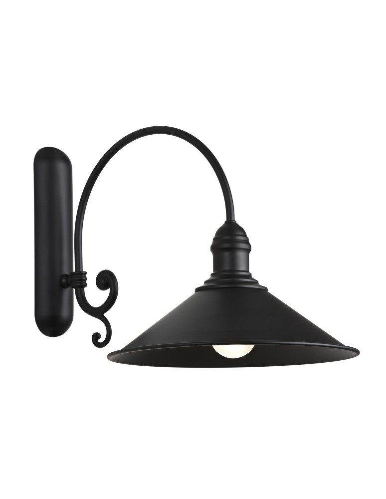 Retro wall lamps - Argon ERBA wall lamp 1 pł. 1x15W (max) matte black 633 - product kolory-swiatla.pl 1