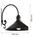 Retro wall lamps - Argon ERBA wall lamp 1 pł. 1x15W (max) matte black 633 - product 2