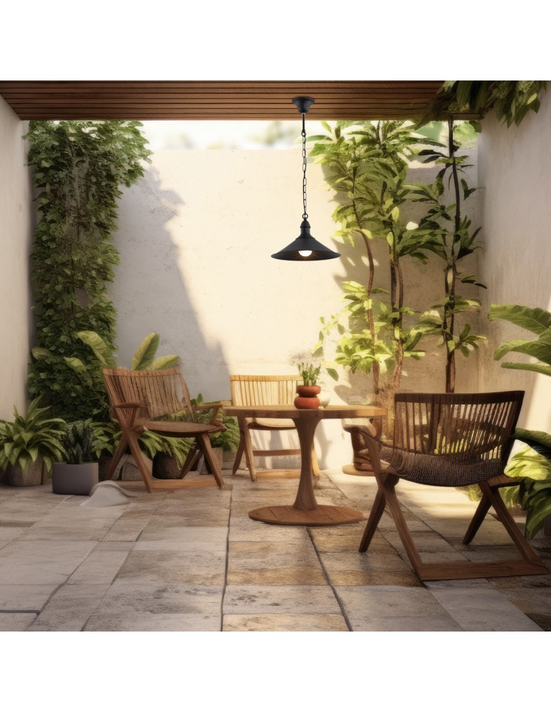 Industrial pendant lamps - Argon ERBA 1-fl. pendant lamp 1x15W (max) matte black 631 - product kolory-swiatla.pl 2