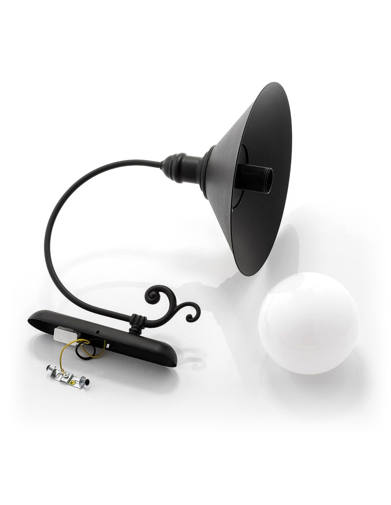 Wall lamps - Argon ERBA BIS wall lamp 1 pł. 1x15W (max) black structure IP44 3286 - product kolory-swiatla.pl 6