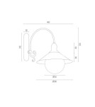 Wall lamps - Argon ERBA BIS wall lamp 1 pł. 1x15W (max) black structure IP44 3286 - product 9