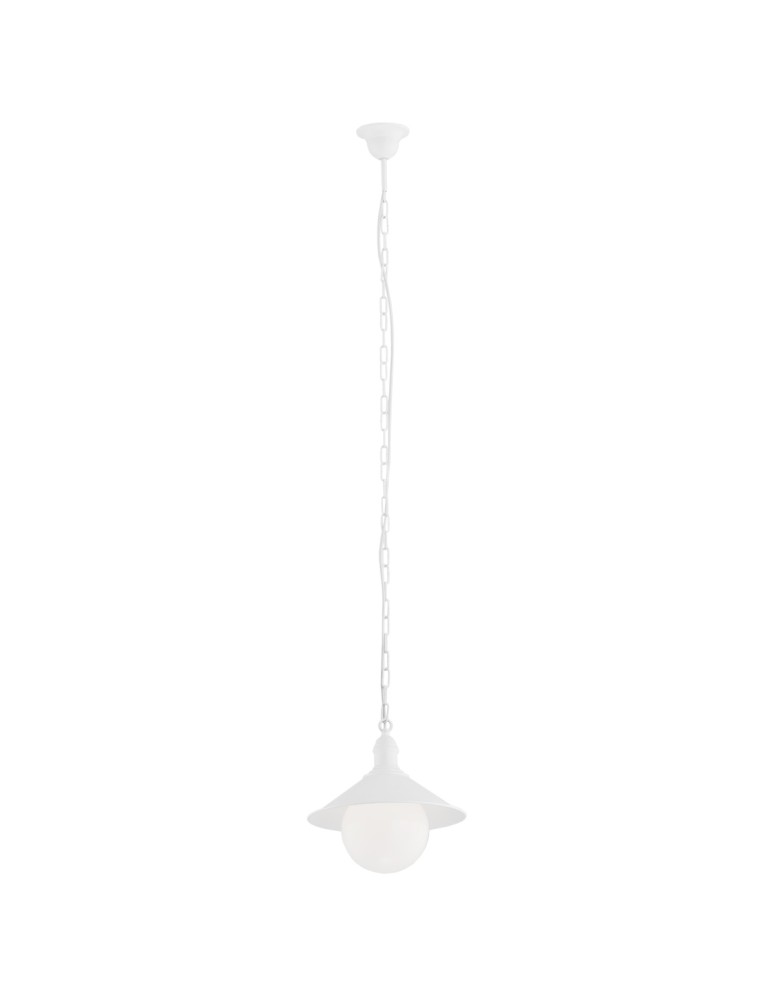 Industrial pendant lamps - Argon ERBA BIS 1-fl. pendant lamp 1x15W (max) white structure IP44 3296 - product kolory-swiatla.pl 1