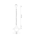 Industrial pendant lamps - Argon ERBA BIS 1-fl. pendant lamp 1x15W (max) white structure IP44 3296 - product 4