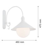 Wall lamps - Argon ERBA BIS wall lamp 1 pł. 1x15W (max) white structure IP44 3297 - product 3