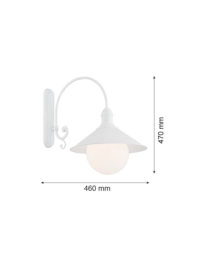 Wall lamps - Argon ERBA BIS wall lamp 1 pł. 1x15W (max) white structure IP44 3297 - product kolory-swiatla.pl 3
