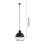 Industrial pendant lamps - Argon EUFRAT 1-fl. pendant lamp 1x15W (max) black structure 3191 - product 2