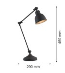 Desk lamps - Argon EUFRAT 1-fl. desk lamp 1x15W (max) black structure 3197 - product 10