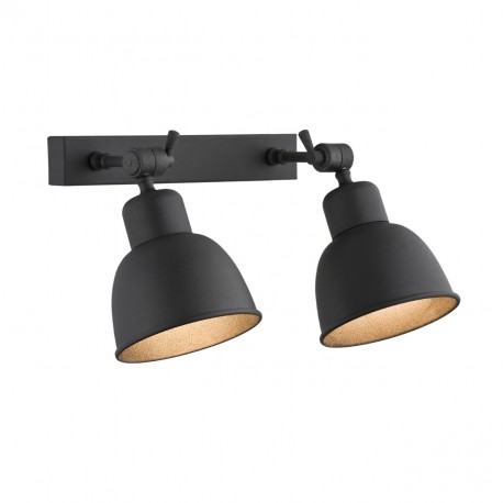 Argon EUFRAT kinkiet 2 pł. 2x15W (max) czarny struktura 679