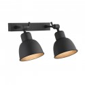 Argon EUFRAT kinkiet 2 pł. 2x15W (max) czarny struktura 679