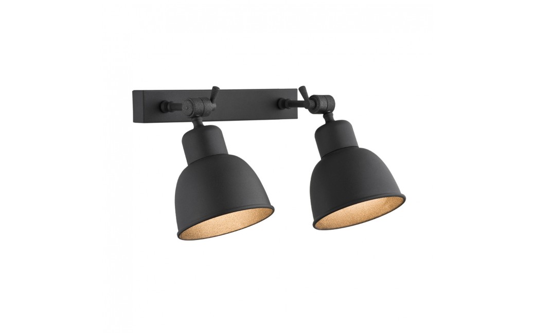Argon EUFRAT kinkiet 2 pł. 2x15W (max) czarny struktura 679