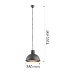 Industrial pendant lamps - Argon EUFRAT 1-fl. pendant lamp 1x15W (max) anthracite structure 3192 - product 2