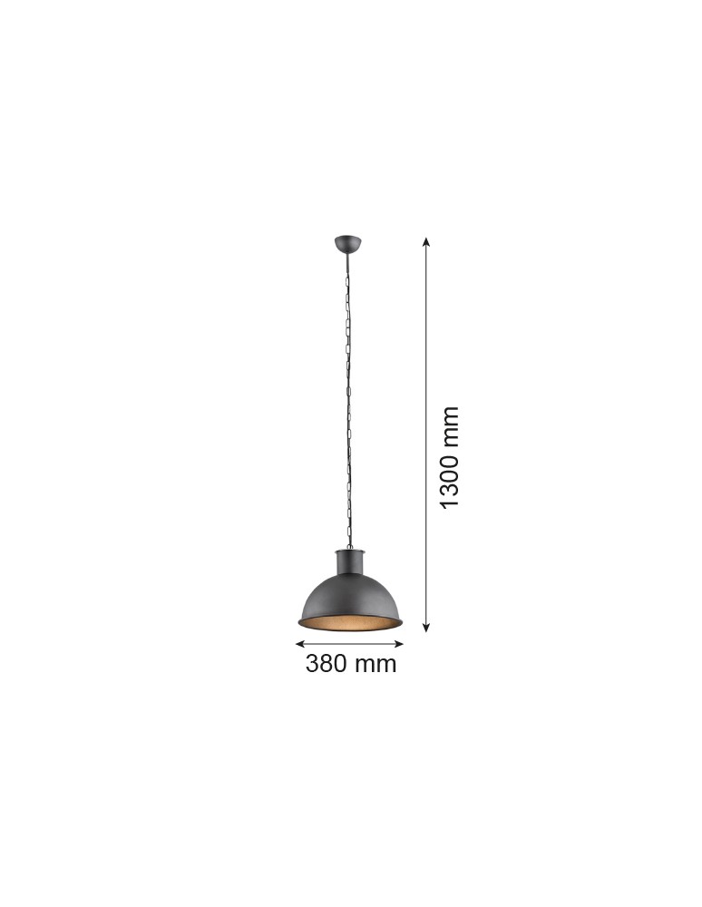 Industrial pendant lamps - Argon EUFRAT 1-fl. pendant lamp 1x15W (max) anthracite structure 3192 - product kolory-swiatla.pl 2