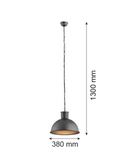 Argon EUFRAT lampa wisząca 1 pł. 1x15W (max) antracyt struktura 3192 - produkt 2