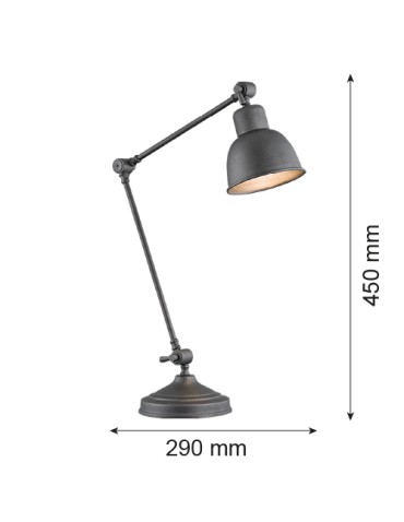 Argon EUFRAT 1-fl. desk lamp 1x15W (max) anthracite structure 3195 - product 2