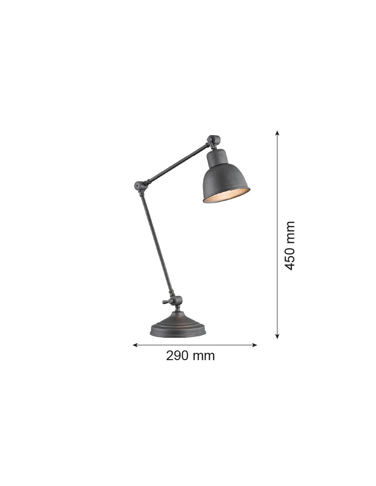 Desk lamps - Argon EUFRAT 1-fl. desk lamp 1x15W (max) anthracite structure 3195 - product kolory-swiatla.pl 2