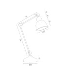 Desk lamps - Argon EUFRAT 1-fl. desk lamp 1x15W (max) anthracite structure 3195 - product 3