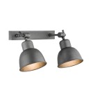 Loft wall lamps - industrial - Argon EUFRAT wall lamp 2 pł. 2x15W (max) anthracite structure 677 - product 1