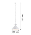 Industrial pendant lamps - Argon EUFRAT 1-fl. pendant lamp 1x15W (max) white structure 3193 - product 2