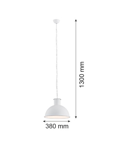 Argon EUFRAT 1-fl. pendant lamp 1x15W (max) white structure 3193 - product 2