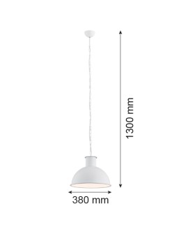 Argon EUFRAT lampa wisząca 1 pł. 1x15W (max) biały struktura 3193 - produkt 2