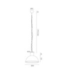 Industrial pendant lamps - Argon EUFRAT 1-fl. pendant lamp 1x15W (max) white structure 3193 - product 3