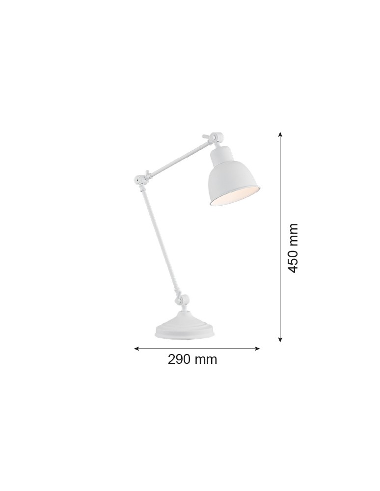 Desk lamps - Argon EUFRAT 1-fl. desk lamp 1x15W (max) white structure 3194 - product kolory-swiatla.pl 3
