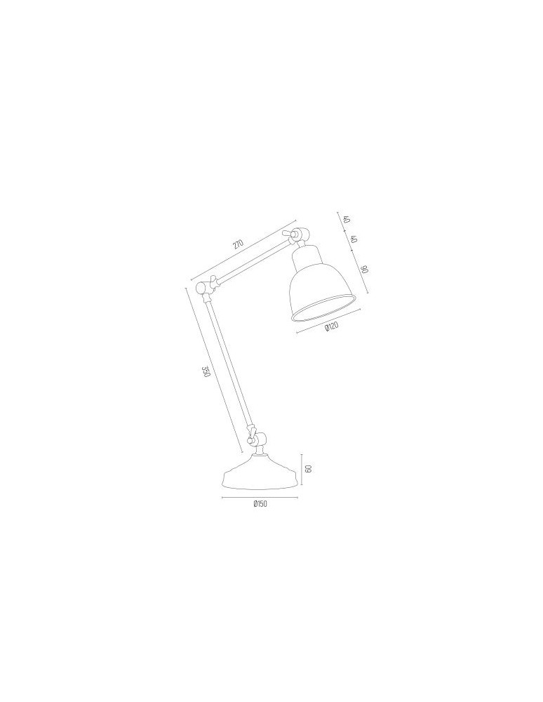 Desk lamps - Argon EUFRAT 1-fl. desk lamp 1x15W (max) white structure 3194 - product kolory-swiatla.pl 4