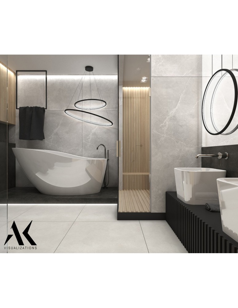 Pendant lamps circles - RAMKO Echo Vertical Chandelier 120 LED 67952 - product kolory-swiatla.pl 5