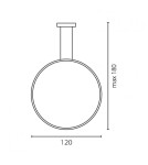 Pendant lamps circles - RAMKO Echo Vertical Chandelier 120 LED 67952 - product 6