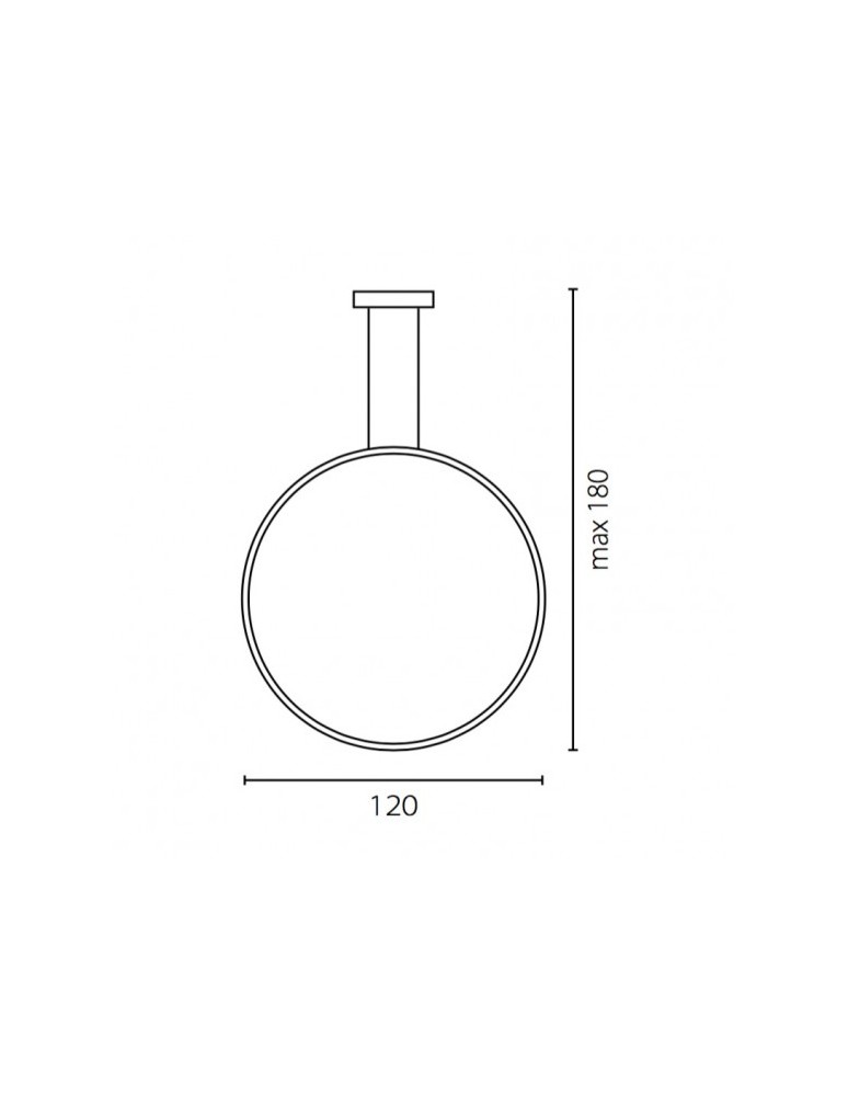 Pendant lamps circles - RAMKO Echo Vertical Chandelier 120 LED 67952 - product kolory-swiatla.pl 6