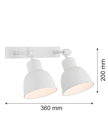 Argon EUFRAT wall lamp 2 pł. 2x15W (max) white structure 676 - product 2