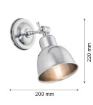 Loft wall lamps - industrial - Argon EUFRAT wall lamp 1 pł. 1x15W (max) brushed chrome 3172 - product 3