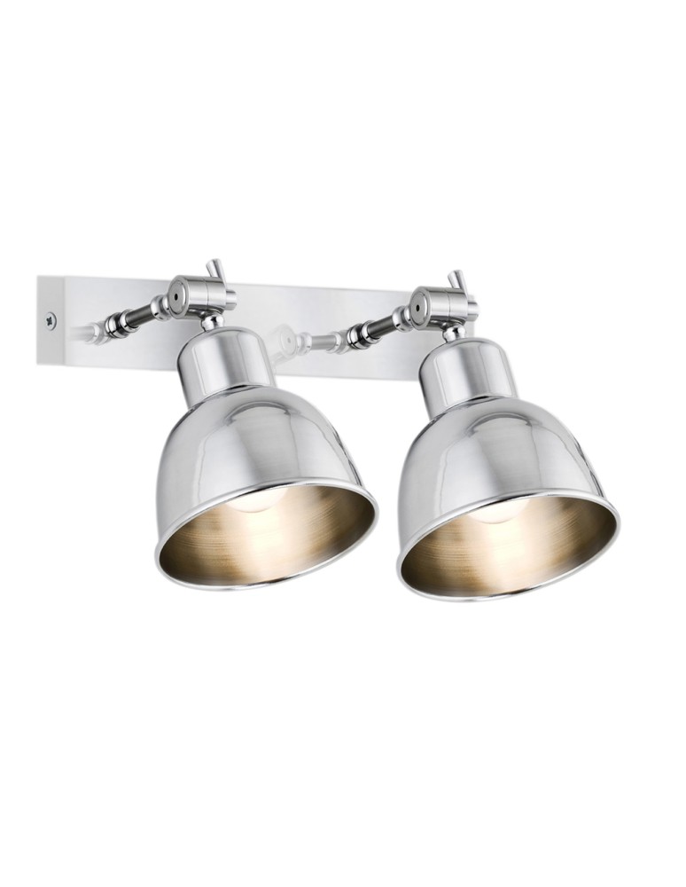 Loft wall lamps - industrial - Argon EUFRAT wall lamp 2 pł. 2x15W (max) brushed chrome 671 - product kolory-swiatla.pl 1