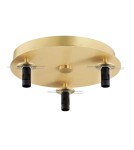 Ceiling lamps spheres - Argon FABIO 6290 3-fl. plafond (circle), white and brown (marble) lampshades, brass glass elements, brass - product 3