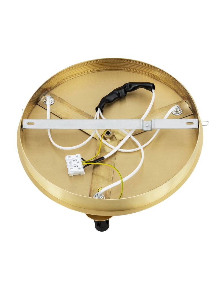 Ceiling lamps spheres - Argon FABIO 6290 3-fl. plafond (circle), white and brown (marble) lampshades, brass glass elements, brass - product kolory-swiatla.pl 4