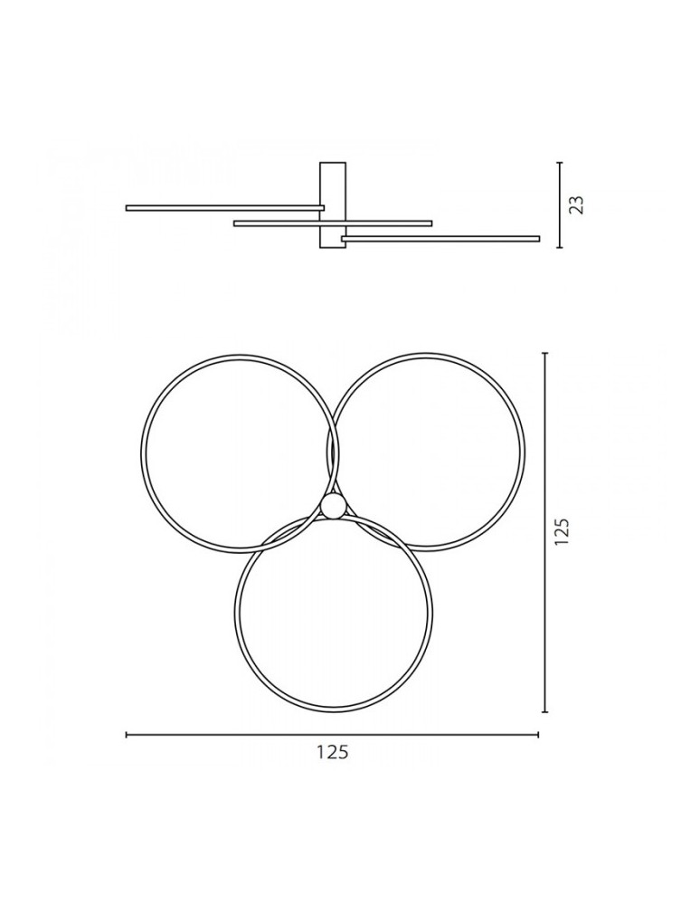 Geometric ceiling lamps - RAMKO Echo Olympus LED Plafond 67954 - product kolory-swiatla.pl 4