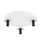 Ceiling lamps spheres - Argon FABIO 6291 3-fl. plafond (circle), white and brown (marble) lampshades, white glass cream elements, lacquered steel - product 3