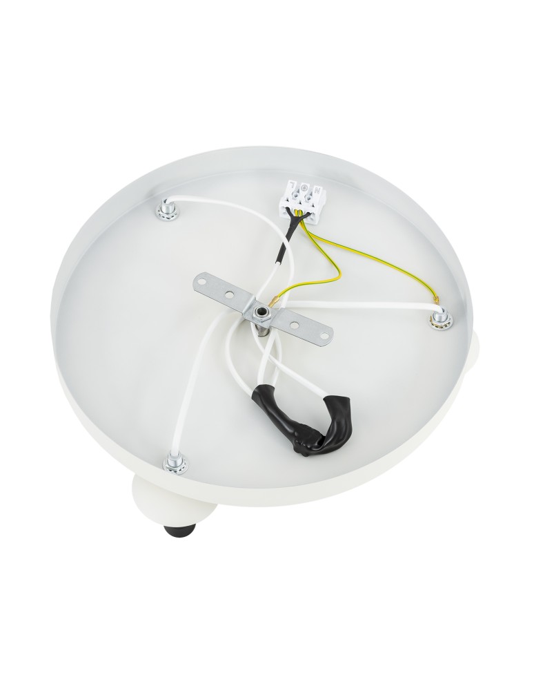 Ceiling lamps spheres - Argon FABIO 6291 3-fl. plafond (circle), white and brown (marble) lampshades, white glass cream elements, lacquered steel - product kolory-swiatla.pl 4