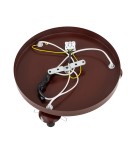 Ceiling lamps spheres - Argon FABIO 6292 3-fl. plafond (circle), white and brown (marble) lampshades, brown chocolaty glass elements, lacquered steel - product 4