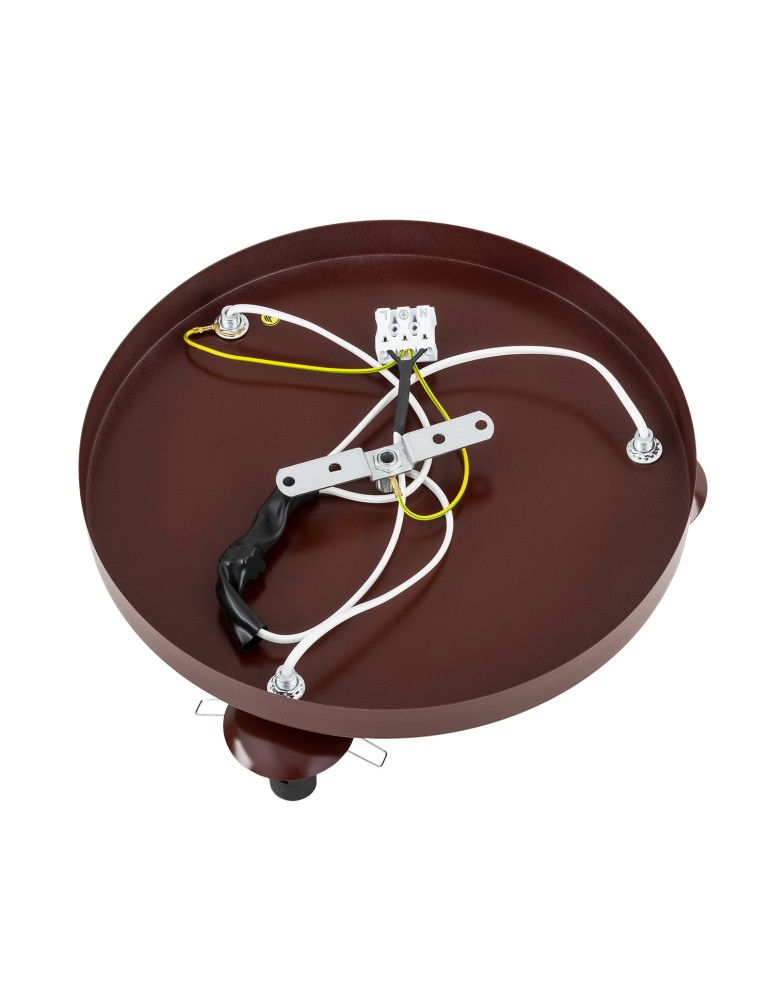 Ceiling lamps spheres - Argon FABIO 6292 3-fl. plafond (circle), white and brown (marble) lampshades, brown chocolaty glass elements, lacquered steel - product kolory-swiatla.pl 4