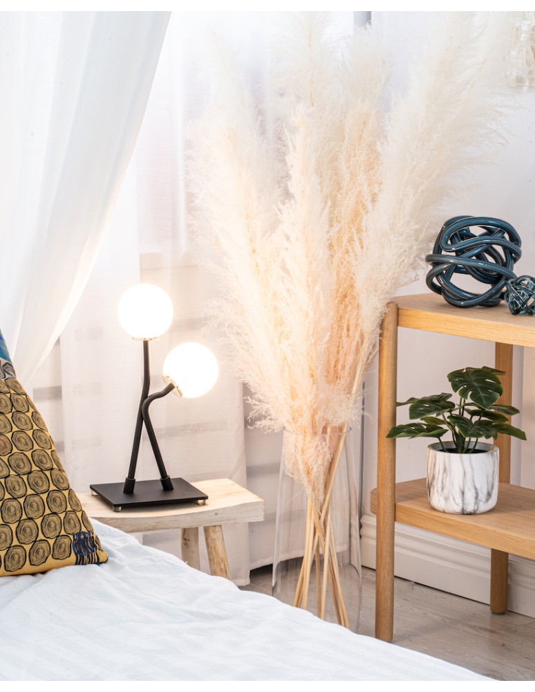 Table lamps - Argon FARON 2 fl. table lamp 2x6W (max) opal mat black structure 892 - product kolory-swiatla.pl 3