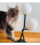 Argon FARON lampa stołowa 2 pł. 2x6W (max) opal mat czarny struktura 892