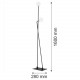 Argon FARON lampa podłogowa 2 pł. 2x6W (max) opal mat czarny struktura 893