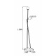 Argon FARON lampa podłogowa 2 pł. 2x6W (max) opal mat czarny struktura 893