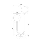 Table lamps - Argon FERRONE 2 fl. table lamp 2x7W (max) opal mat black structure 7072 - product 7