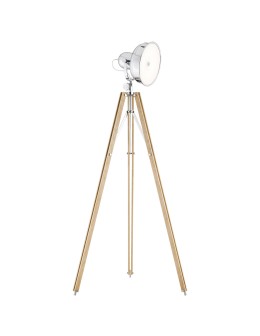 Argon FOTO NEW lampa podłogowa 1 pł. 1x22.5W naturalne drewno klosz chromowany metal 3354