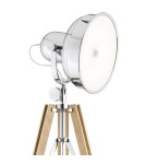 Tripod floor lamps - Argon FOTO NEW 1 pł. floor lamp 1x22.5W natural wood shade chrome metal 3354 - product 2