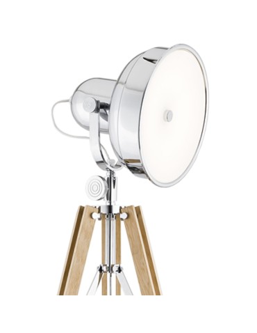 Argon FOTO NEW 1 pł. floor lamp 1x22.5W natural wood shade chrome metal 3354 - product 2