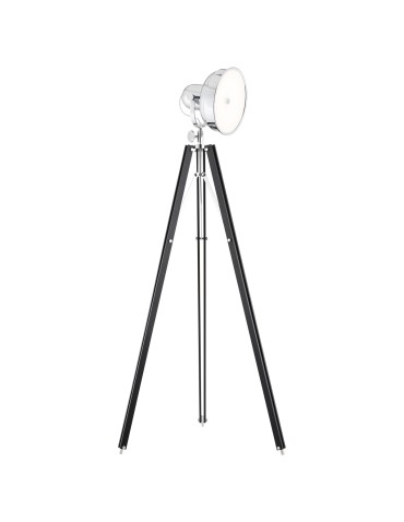 Argon FOTO NEW 1 pł. floor lamp 1x22.5W black wood shade chrome metal 3355